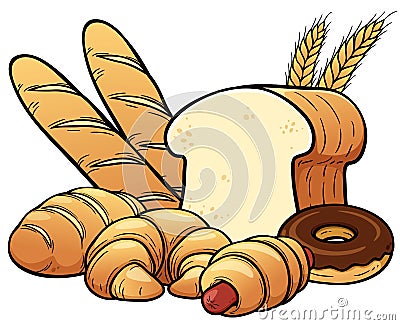 Breads Vector Illustration
