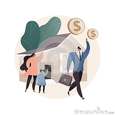 Breadwinner abstract concept vector illustration. Cartoon Illustration