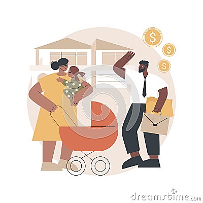 Breadwinner abstract concept vector illustration. Vector Illustration