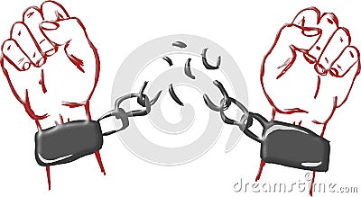 Break the chains Stock Photo