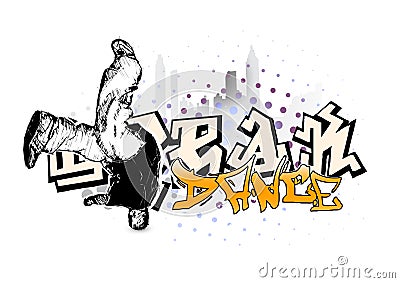 Break dancer 2 Vector Illustration