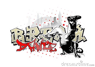 Break dancer 3 Vector Illustration