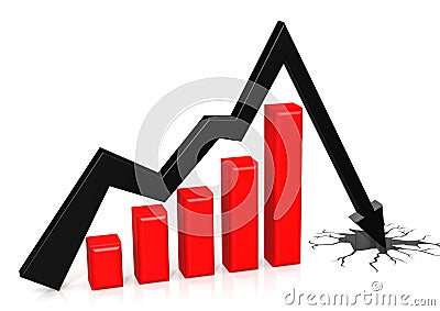 Break ground graph Stock Photo