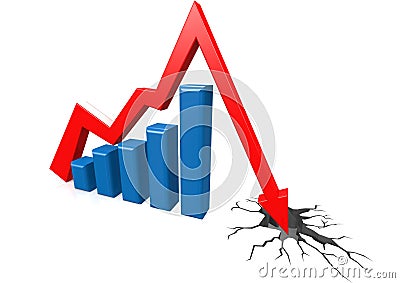 Break ground graph Stock Photo
