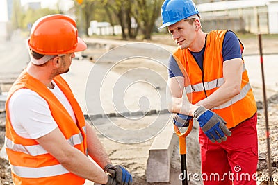 Break during job Stock Photo