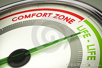 Break Out of Your Comfort Zone, Life Change Cartoon Illustration