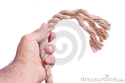 Break Rope Stock Photo