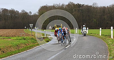 The Breakaway - Paris-Nice 2017 Editorial Stock Photo