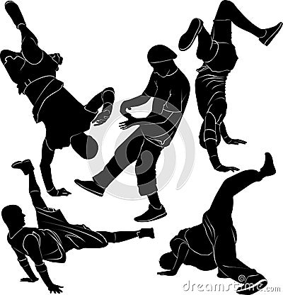 Breakdance break dance Vector Illustration