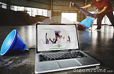 Breakdance Hiphop Dance Skill Street Dance Concept Stock Photo