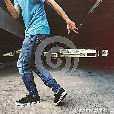 Breakdance Hiphop Dance Skill Street dance Concept Stock Photo