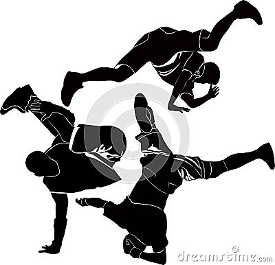 Breakdance silhouette break dance Vector Illustration