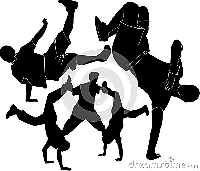 Breakdance silhouette Vector Illustration