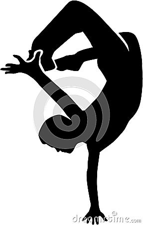 Breakdance silhouette Vector Illustration