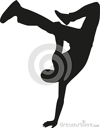 Breakdance silhouette Vector Illustration