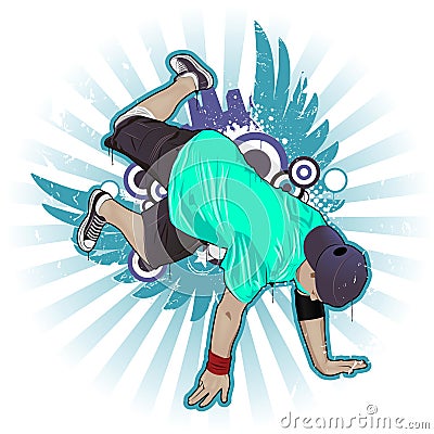 Breakdancer Vector Illustration