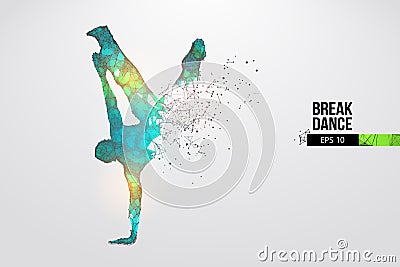 Breake dancer. Teenager dance hip-hop. Convenient organization of eps file. Vector illustration. Thanks for watching Stock Photo