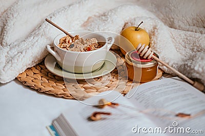 Breakfast with cereals Stock Photo