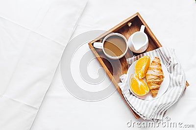 Breakfast in bed Stock Photo