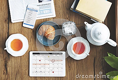 Breakfast Brunch Lifestyle Relax Refreshment Concept Stock Photo