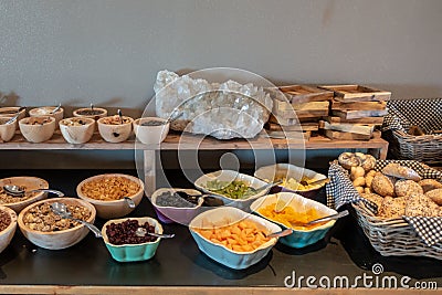 A breakfast buffet Stock Photo