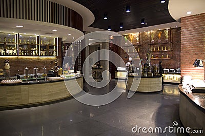 Breakfast Buffet Resturant, Hilton Hotel Mount Sanqing, Sanqingshan, Jiangxi Editorial Stock Photo