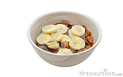 Breakfast Cereal with Banana Stock Photo