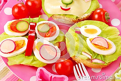 Breakfast for child Stock Photo