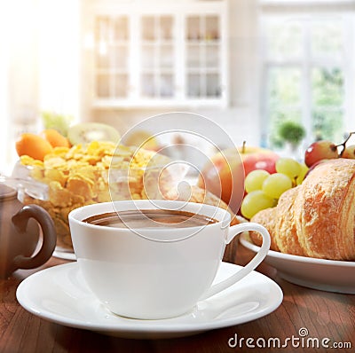 Breakfast with coffee Stock Photo