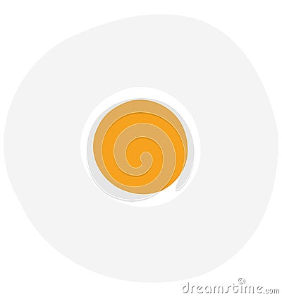 Breakfast, egg Isolated Color Vector Icon that can be easily modified or edit. Vector Illustration