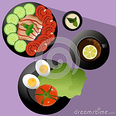 Breakfast. Vector Illustration