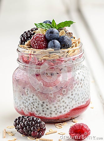 Breakfast Jars Stock Photo