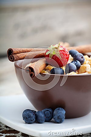 Breakfast muesli Stock Photo