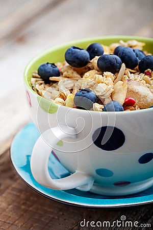 Breakfast muesli Stock Photo