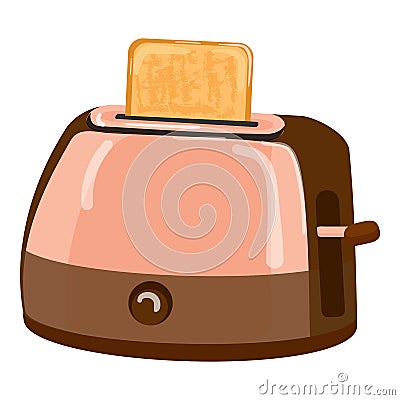 Breakfast toaster icon cartoon . Bread machine Stock Photo
