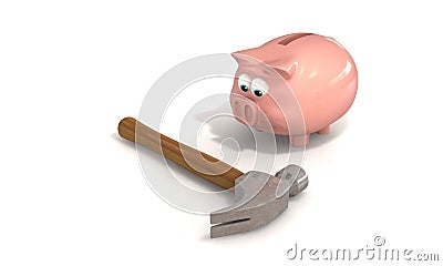 Breaking the Bank Stock Photo