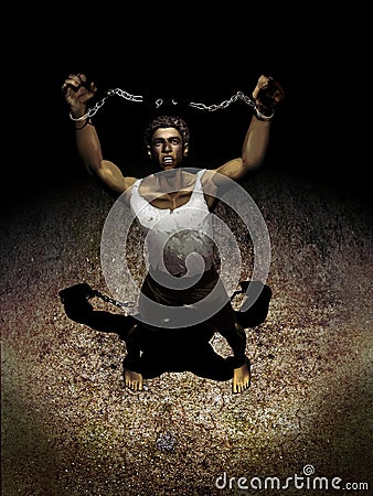 Breaking chains Stock Photo