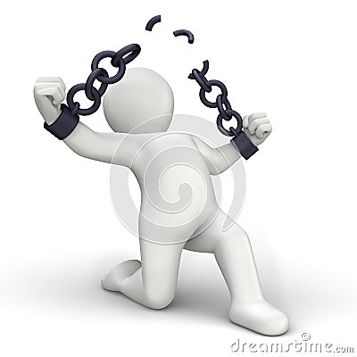 Breaking chains Stock Photo