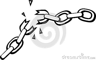 Breaking chains vector illustration Vector Illustration