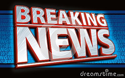 Breaking News Graphic Stock Photo