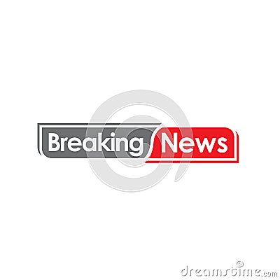 Breaking news logo icon for News Entertaining show sign banner vector illustration Vector Illustration