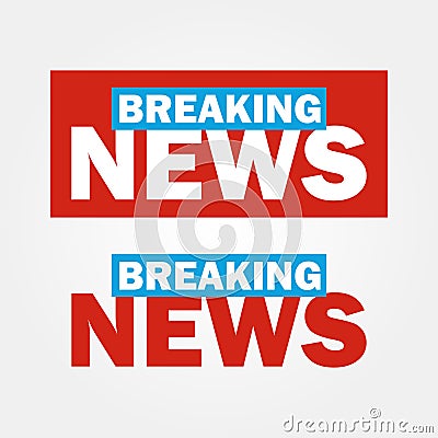 Breaking news logo vector 5 Stock Photo