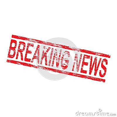 Breaking News Stamp Vector Illustration