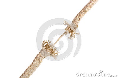 Breaking rope Stock Photo