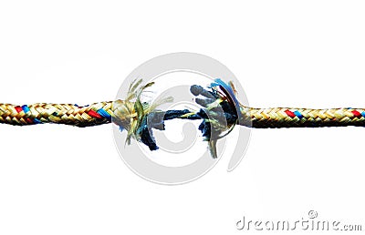 Breaking rope Stock Photo