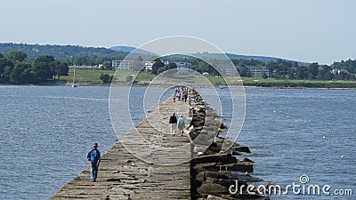 Breakwater Lighthouse Editorial Stock Photo