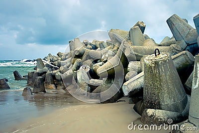 Breakwaters Stock Photo