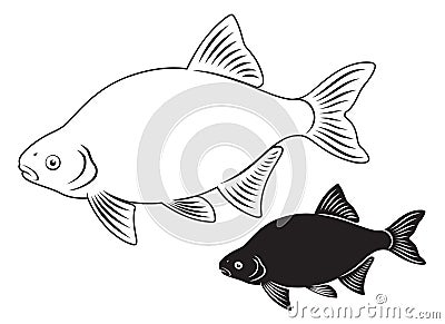 Bream fish Vector Illustration