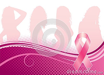 Breast cancer awareness banner Vector Illustration