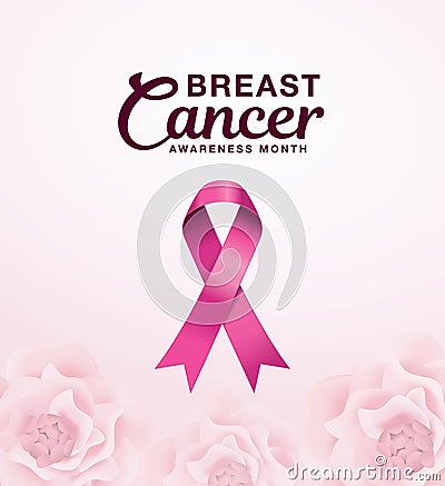 Breast Cancer Awareness Month Vector Illustration